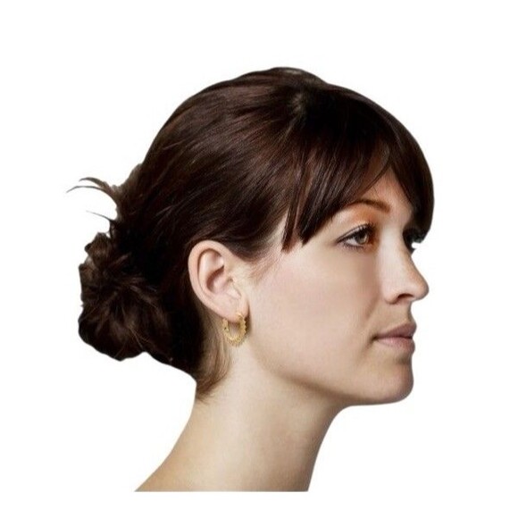 Vtg Tom Binns Spiked Hoop Earrings Gold Plated 1" Punk Rock Avant-Garde Jewelry - Picture 12 of 12